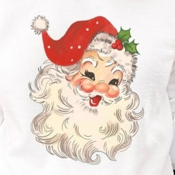 Retro Santa Christmas Sweatshirt Holiday Party Merry Xmas Sweater 05 - Picture 2 of 5